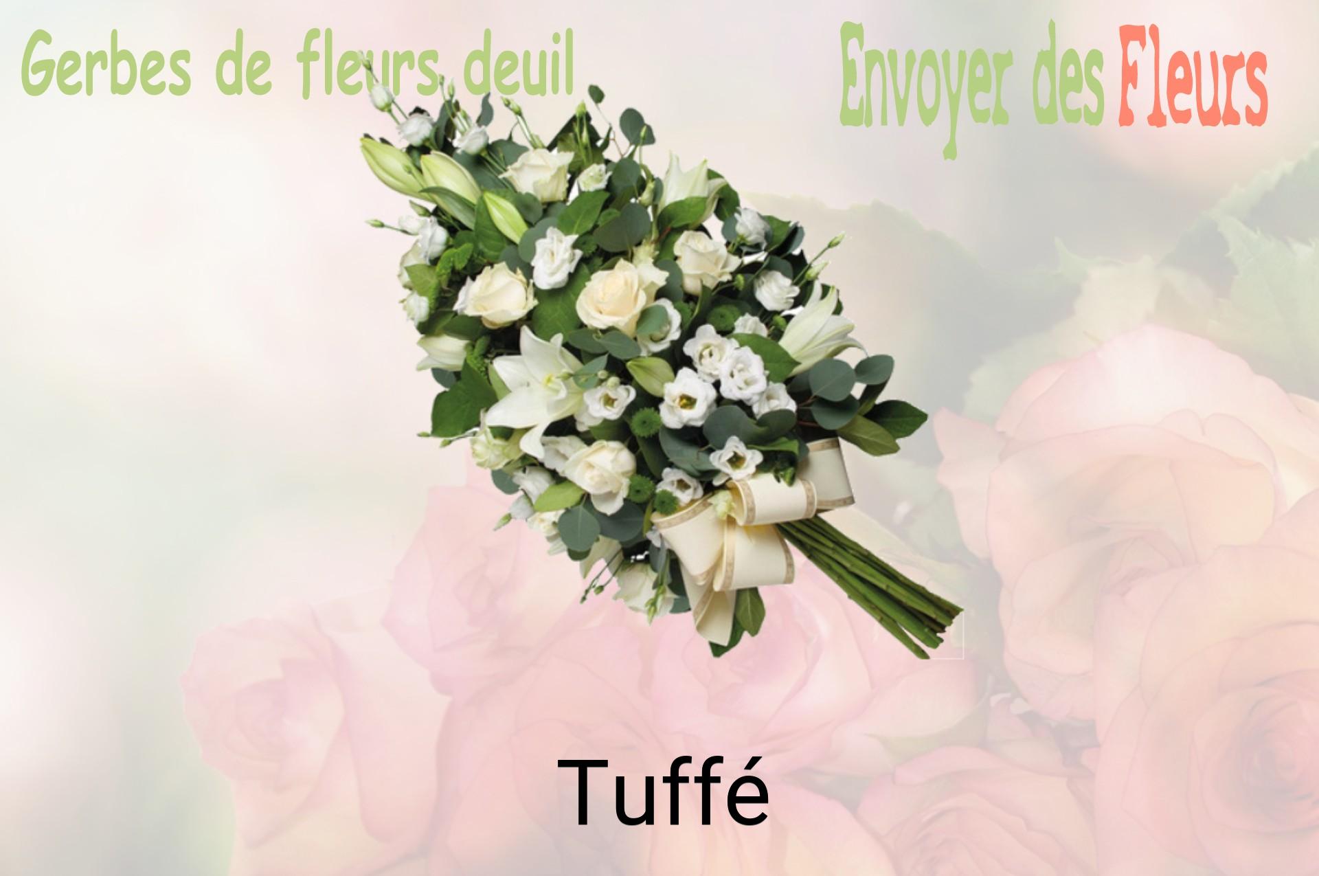 Gerbe de fleurs de deuil livrée à Tuffé